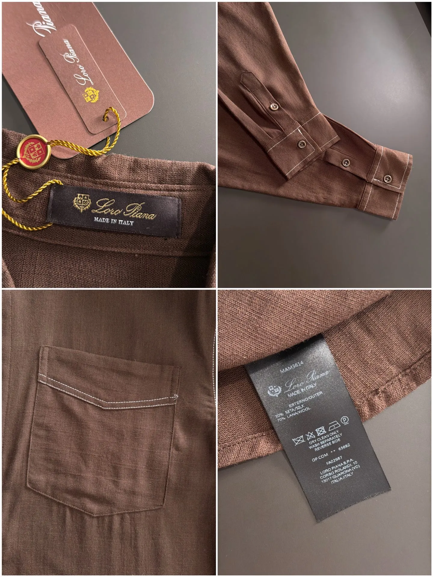 Next day shipment LP high quality Loro Piana 26ss autumn and winter New Arrival linen shirt set Made of one-on-one combed cotton yarn knitted linen fabrics, no pressure in and out of the counter Exclusive control of raw materials It feels substantial when weighed, and the upper body is more textured than ordinary T-shirts. This texture can cope with the weather easily and is suitable for both hot and cold! Loose fit design, looks noble. The only correct version is available Size: M to XXXL
